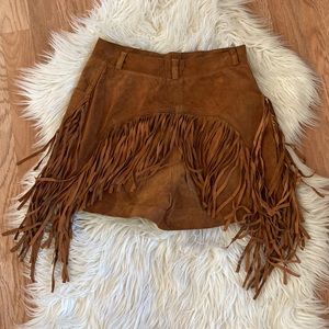 Absolutely amazing leather fringe festival shorts
